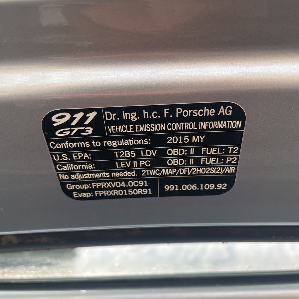2015 Porsche 911 GT3