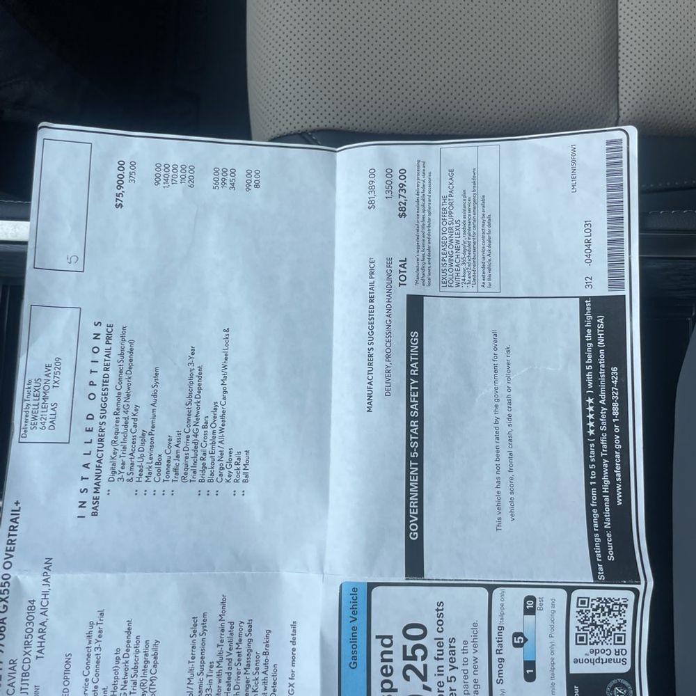 2024 Lexus GX 550 Overtrail+