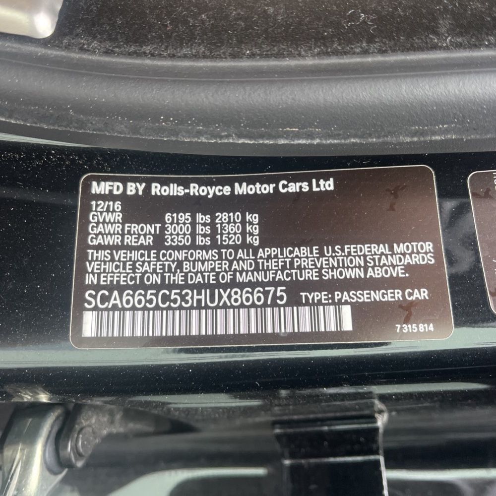 2017 Rolls-Royce Wraith