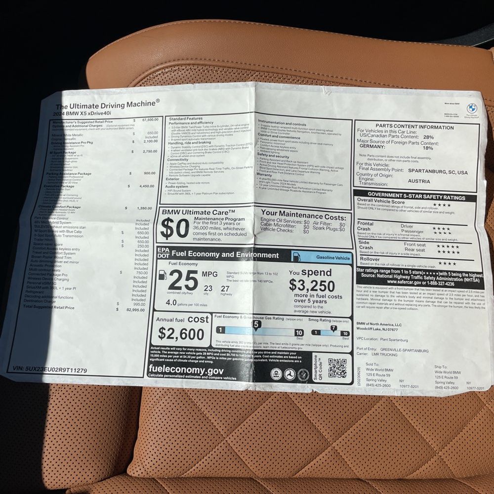 2024 BMW X5 xDrive40i