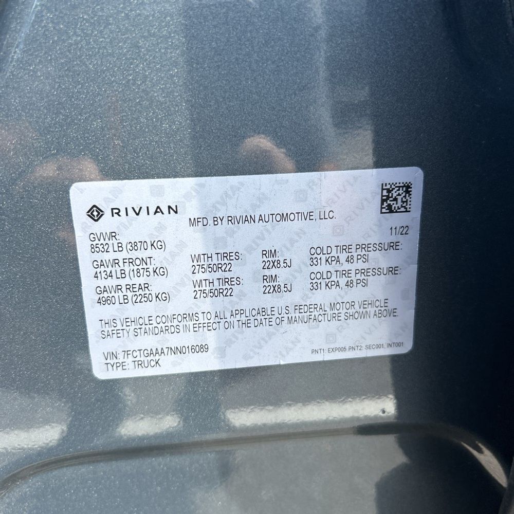 2022 Rivian R1T Adventure
