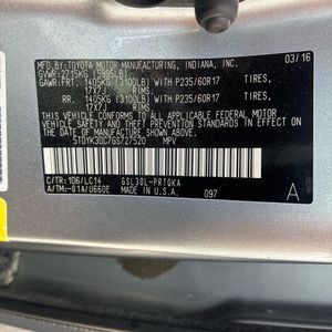 2016 Toyota SIENNA XLE 8-PASSENGER 照片 54