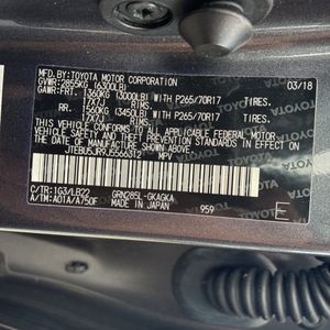 2018 Toyota 4RUNNER SR5 PREMIUM 照片 53
