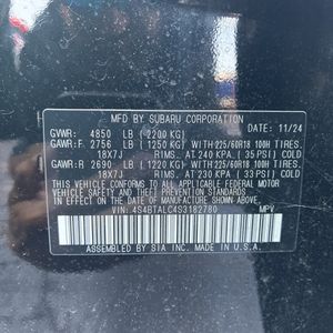 2025 Subaru OUTBACK ONYX EDITION thumbnail 53