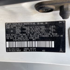 2012 Toyota SEQUOIA PLATINUM — миниатюра 46
