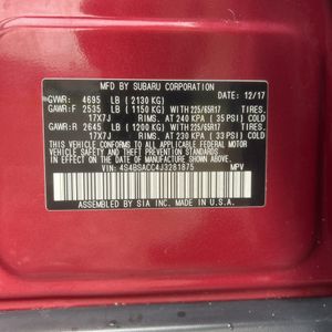 صورة مصغرة 46 لـ 2018 Subaru OUTBACK 2.5I PREMIUM