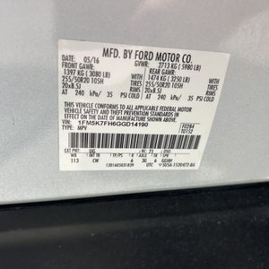 2016 FORD EXPLORER LIMITED — миниатюра 54
