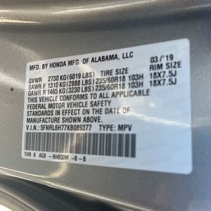 2019 Honda ODYSSEY EX-L — миниатюра 54