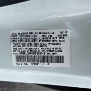 2013 Honda ODYSSEY TOURING thumbnail 57