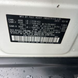 2016 Subaru OUTBACK 2.5I PREMIUM — миниатюра 46