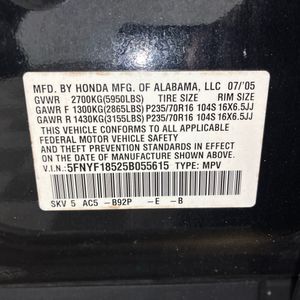 2005 Honda PILOT EX-L 照片 46