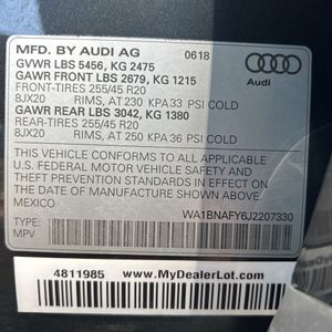 2018 AUDI Q5 2.0T TECH PREMIUM — миниатюра 53