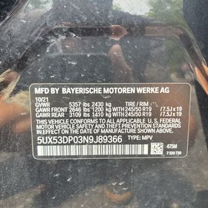2022 BMW X3 XDRIVE30I — миниатюра 53