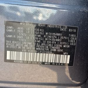 2015 Subaru OUTBACK 2.5I PREMIUM 缩略图 45