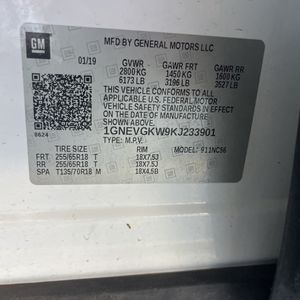 2019 Chevrolet TRAVERSE LT CLOTH — миниатюра 52
