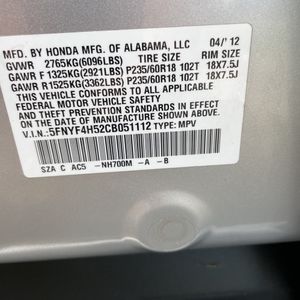 2012 Honda PILOT EX-L 缩略图 55