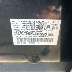 2012 Honda PILOT EX-L 照片 46