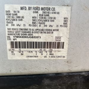 2018 FORD EXPLORER XLT thumbnail 53
