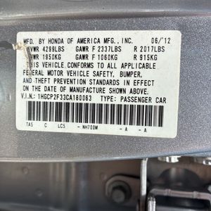صورة مصغرة 50 لـ 2012 Honda ACCORD LX