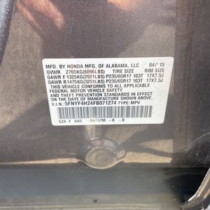 2015 Honda PILOT LX — миниатюра 50