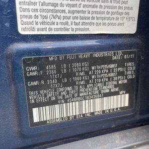 2011 Subaru OUTBACK 2.5I PREMIUM thumbnail 45