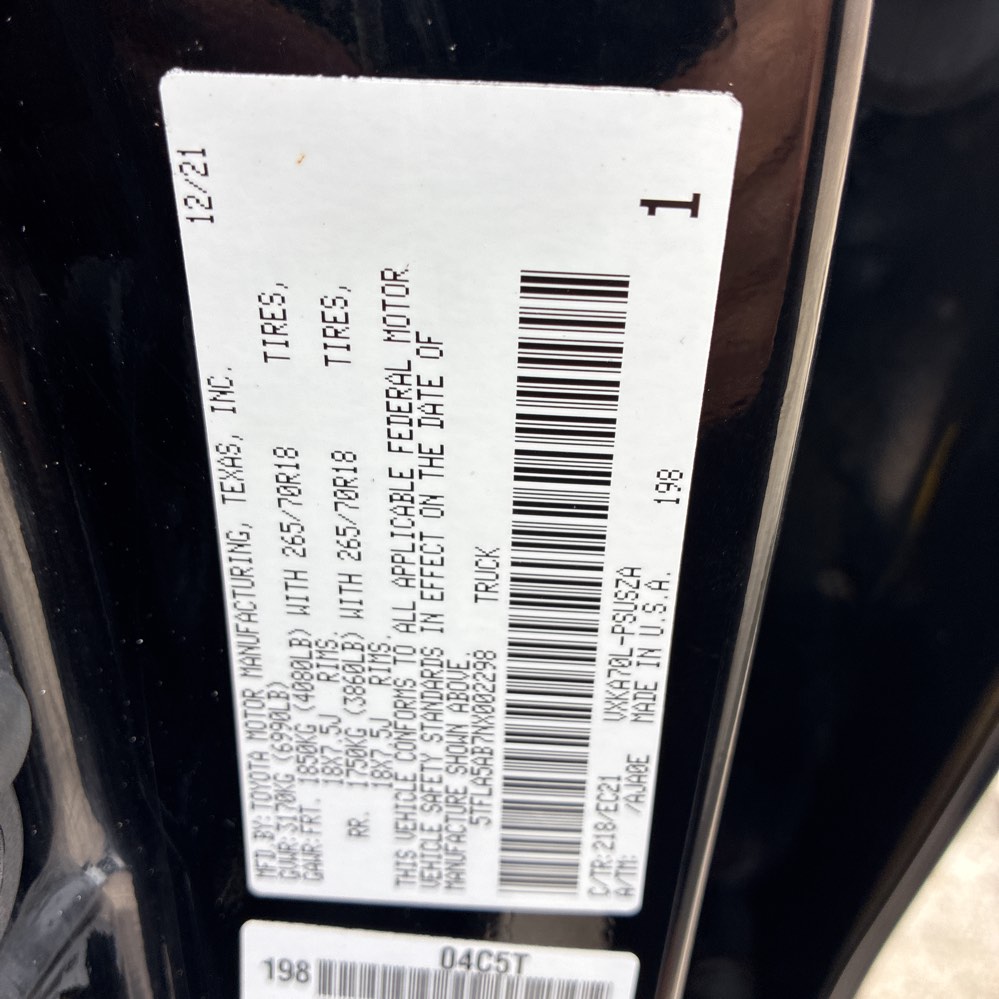 2022 Toyota Tundra SR5 photo 119