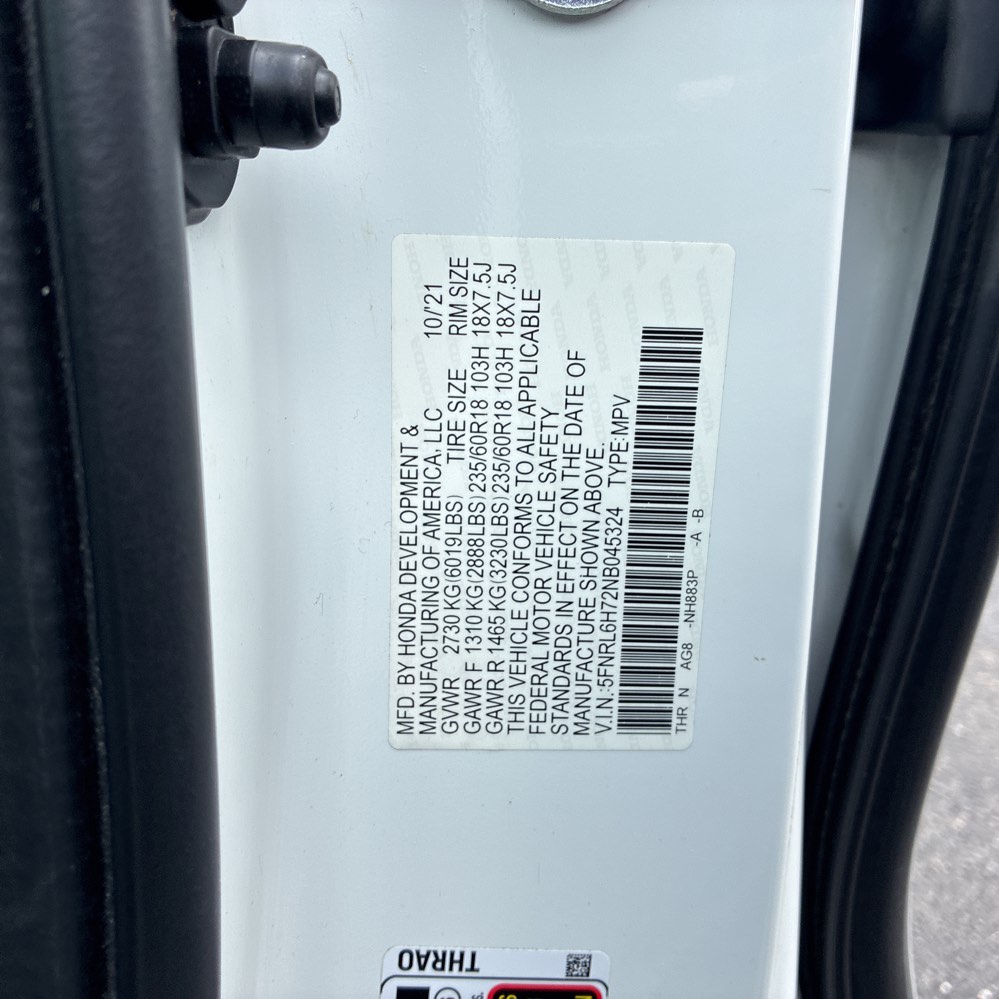 2022 Honda Odyssey EX-L photo 118